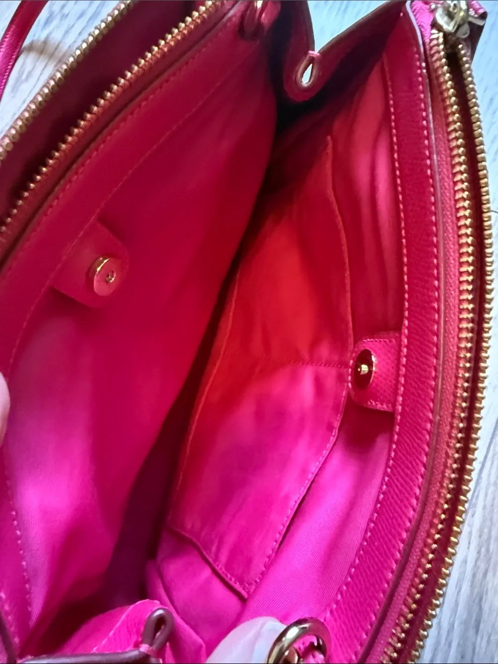 Perfect like new Coach Mini Christie leather bag Pink/Ruby gold hardware